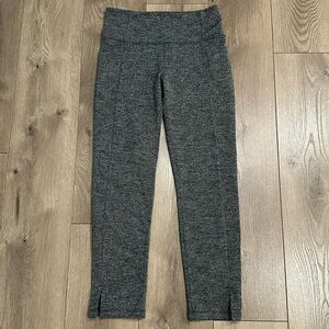 Athleta Mercer Herringbone Mid Rise Gray‎ Ankle Pants Size Small